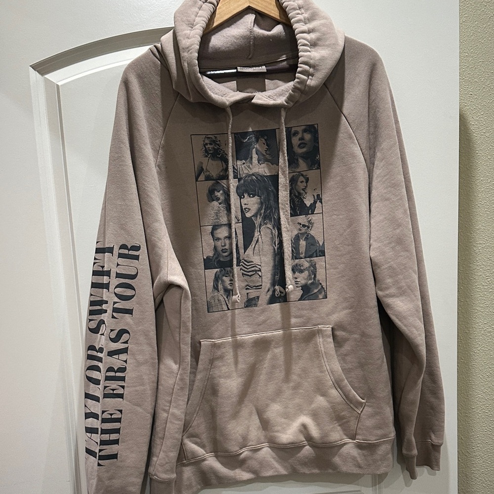 Taylor Swift Beige Graphic 'The Eras Tour' Hoodie
